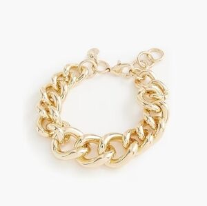 J.Crew Chunky Curb Chain Statement Bracelet, Gold